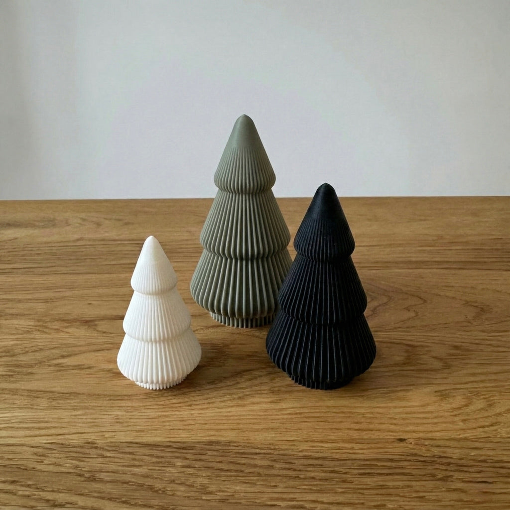 Weihnachtsbaum Gerippt 3 Stk. Set