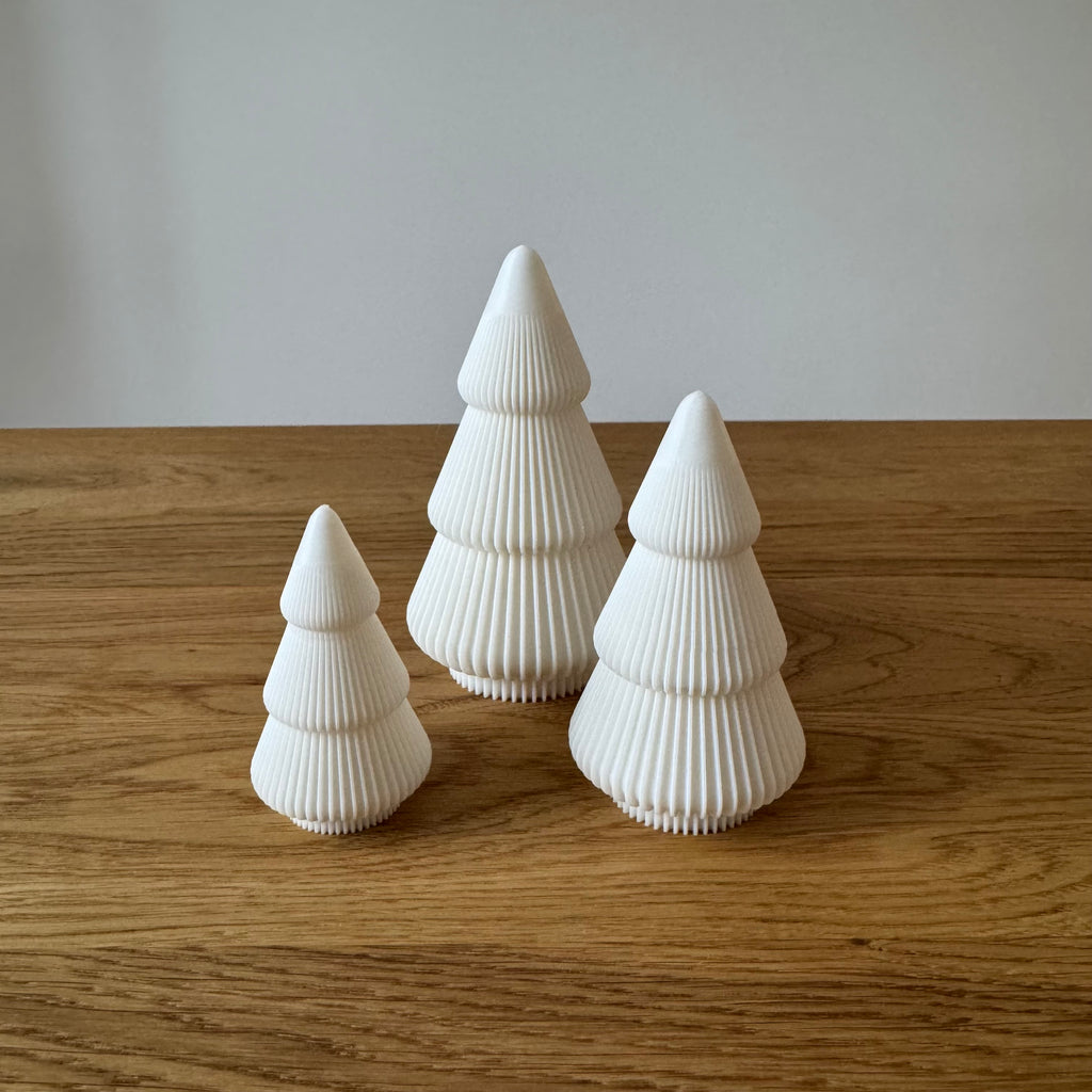 Weihnachtsbaum Gerippt 3 Stk. Set