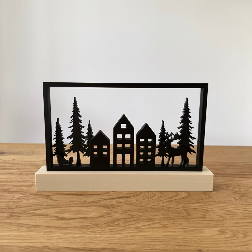 Weihnachtsdorf Silhouette