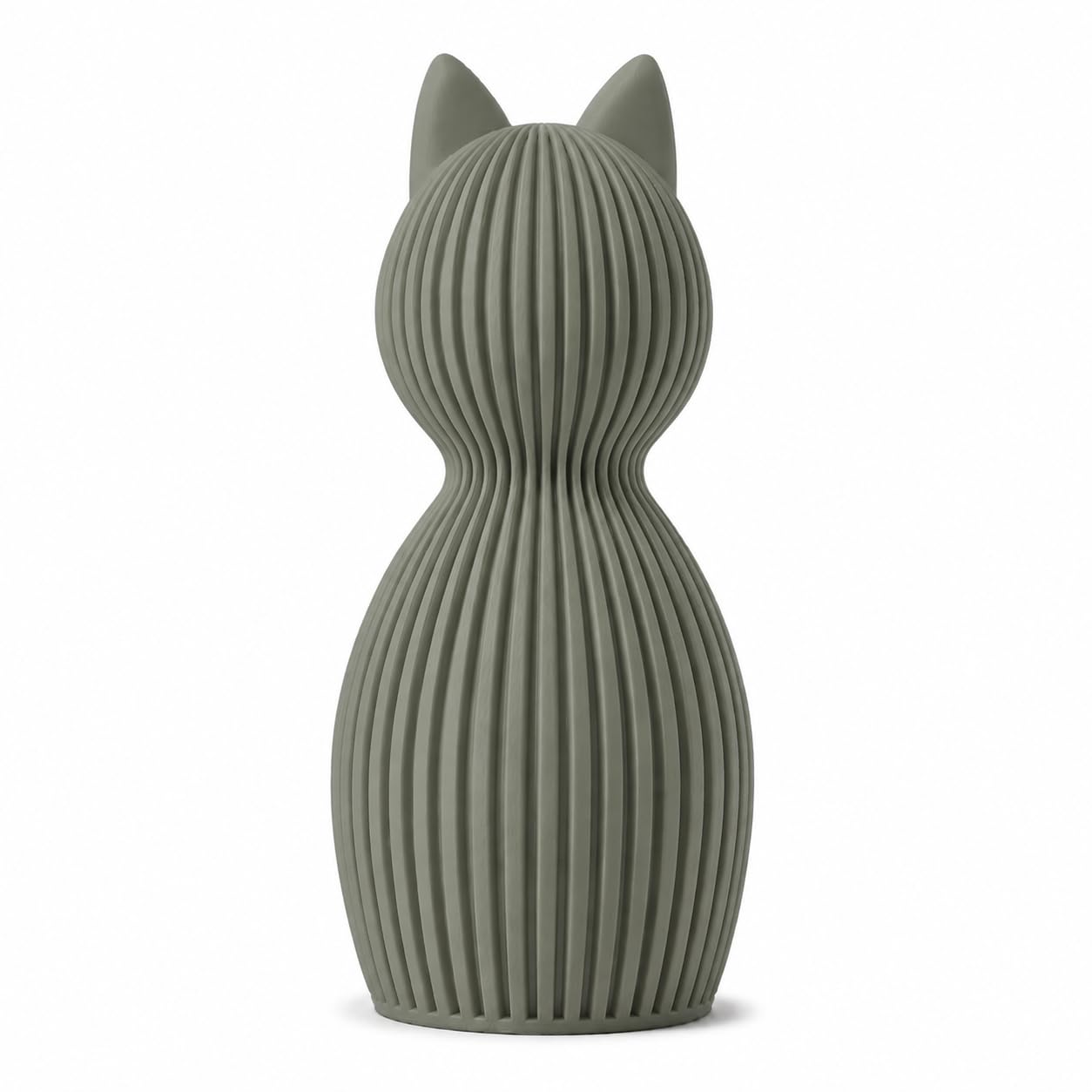 Minimalistische Katzenfigur Skandinavisch – 3D Druck Deko Katze | Modernes Japandi Design | Matte Oberfläche | Wohnzimmer Deko, Geschenkidee, Home Decor Figur (beige, Set aus 2)