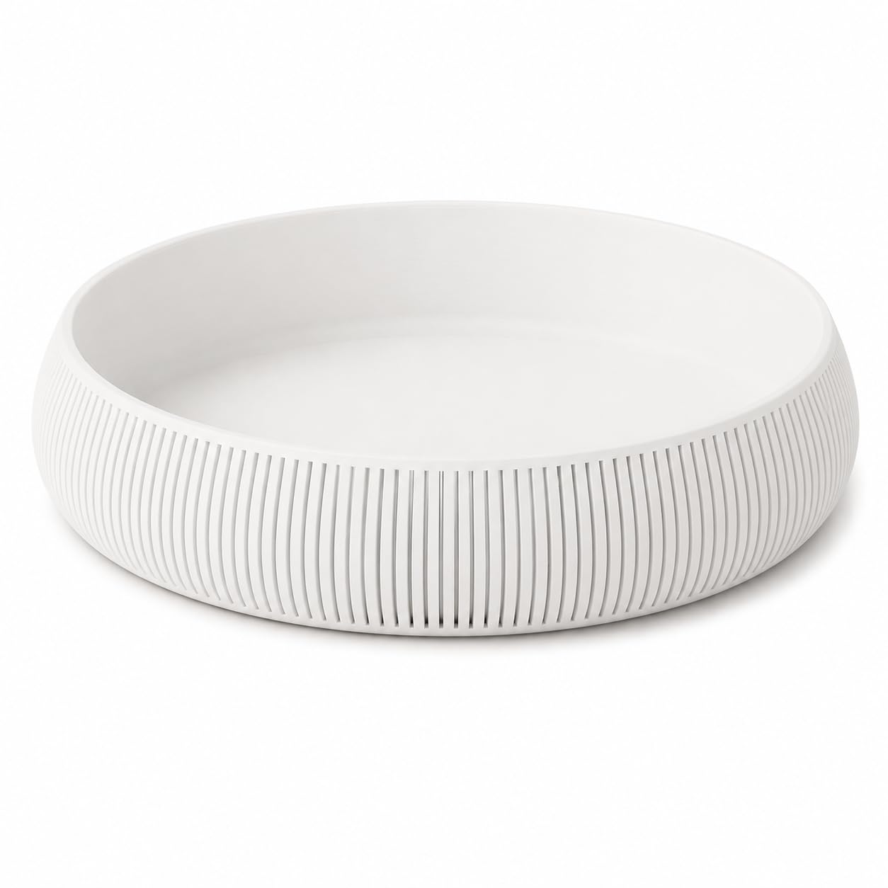 Japandi Allzweckschale Ø 17,5 cm – Moderne Organizer Schale aus PLA Matte – Runde Dekoschale im Scandi Design für Schlüssel, Schmuck, Büro & Wohnaccessoires (hellbeige)
