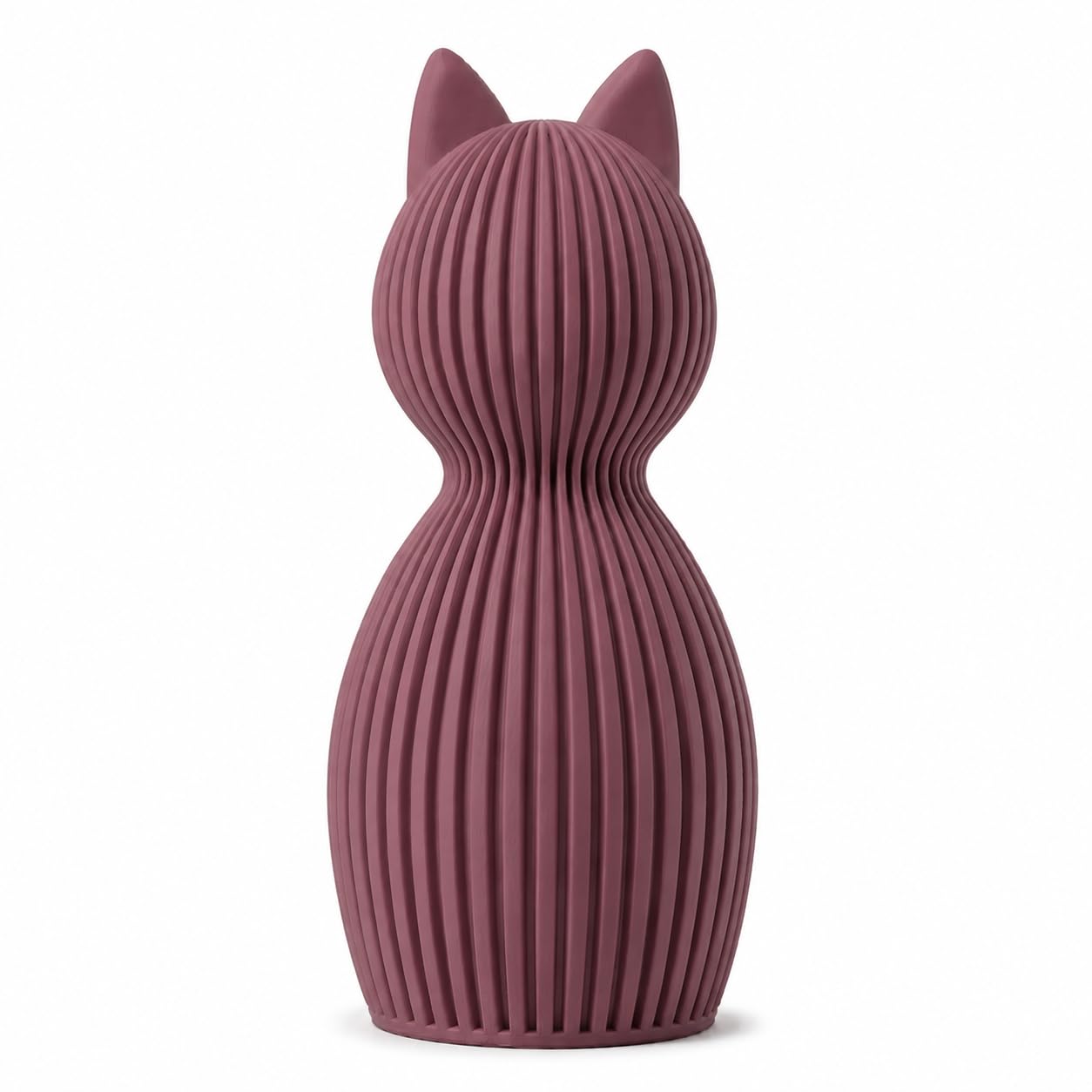 Minimalistische Katzenfigur Skandinavisch – 3D Druck Deko Katze | Modernes Japandi Design | Matte Oberfläche | Wohnzimmer Deko, Geschenkidee, Home Decor Figur (beige, Set aus 2)