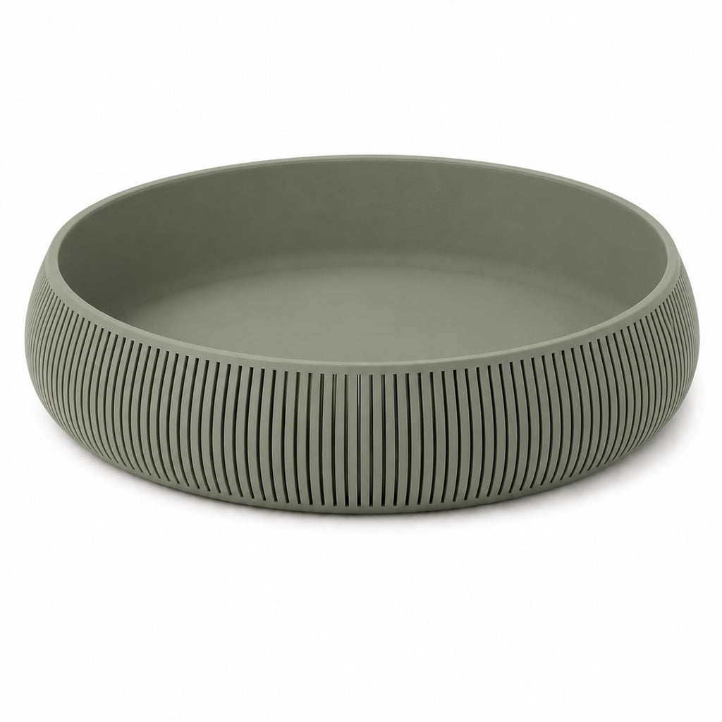 Japandi Allzweckschale Ø 17,5 cm – Moderne Organizer Schale aus PLA Matte – Runde Dekoschale im Scandi Design für Schlüssel, Schmuck, Büro & Wohnaccessoires (hellbeige)