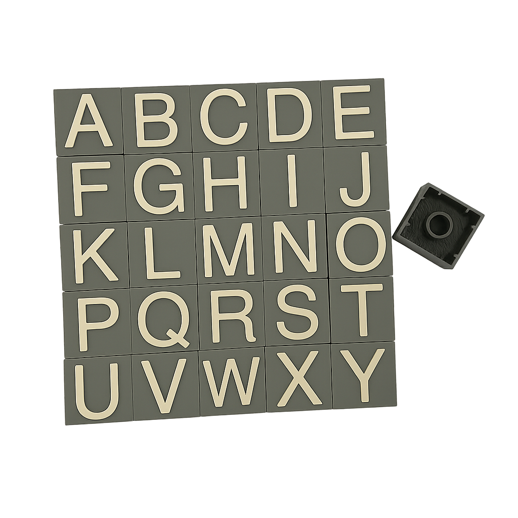 Klemmbuchstaben / Klemmbausteine Alphabet 26 Teile
