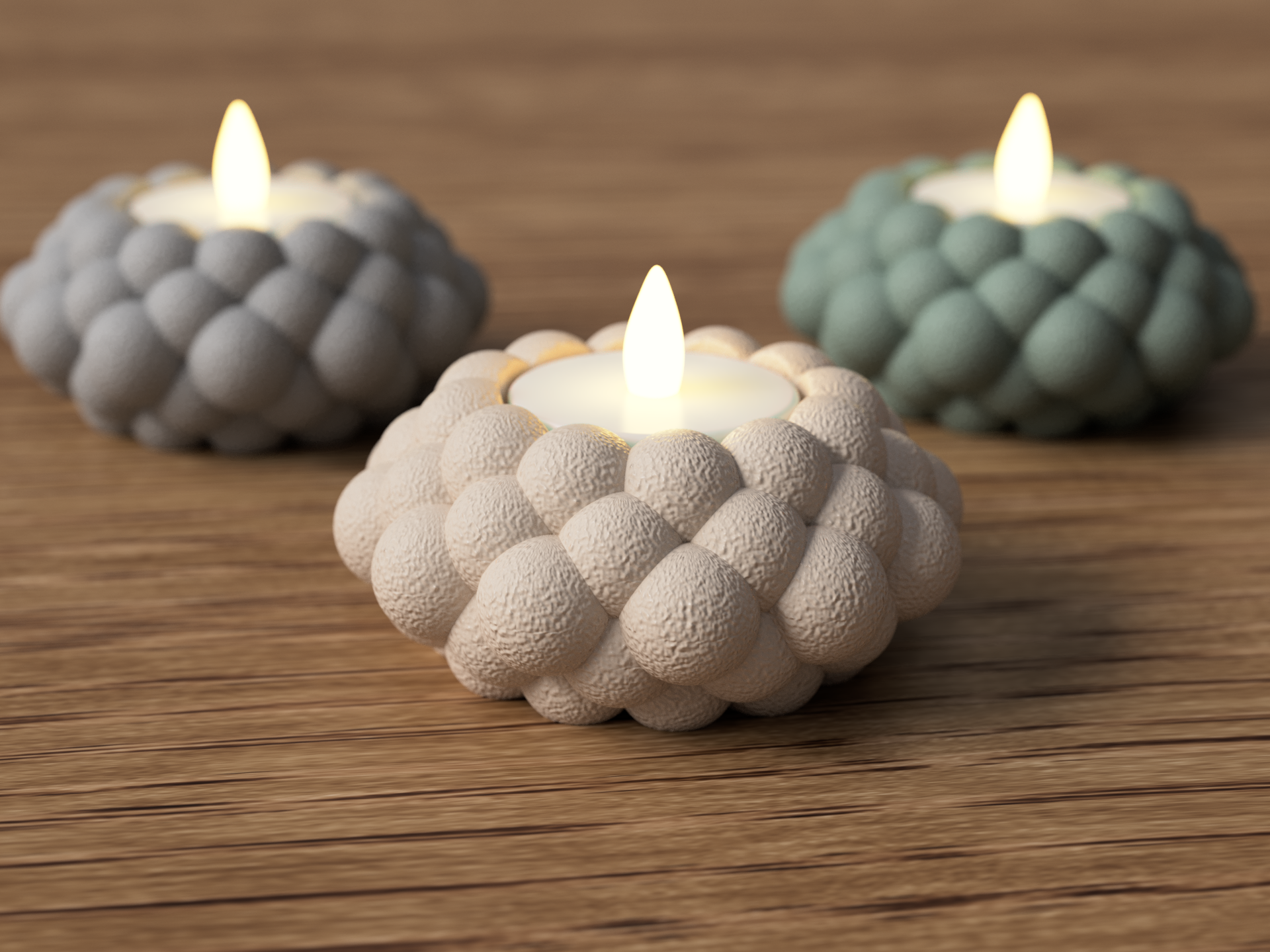 Teelicht-Halter im Bubble Design