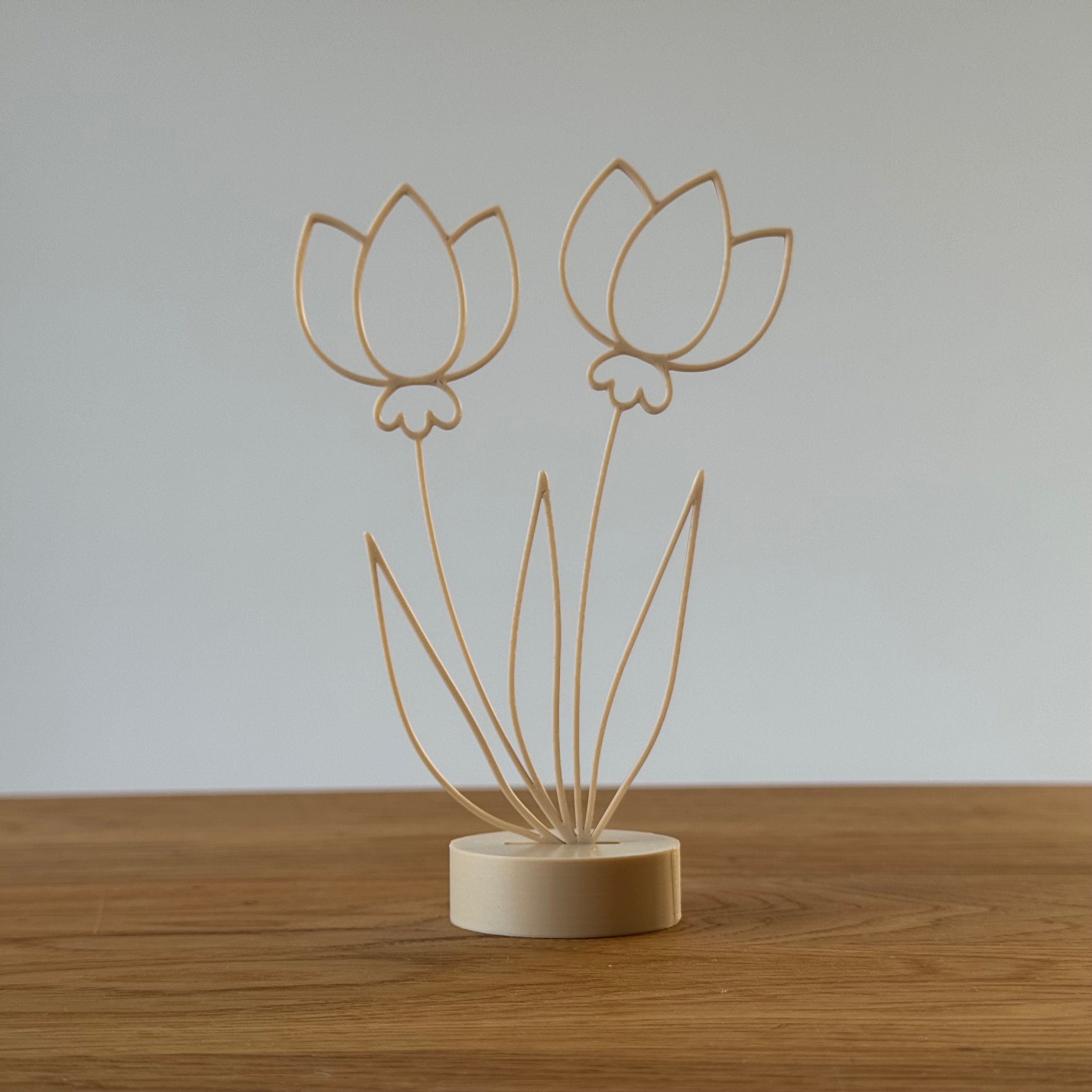 Minimalistische Wildblumen Line-Art