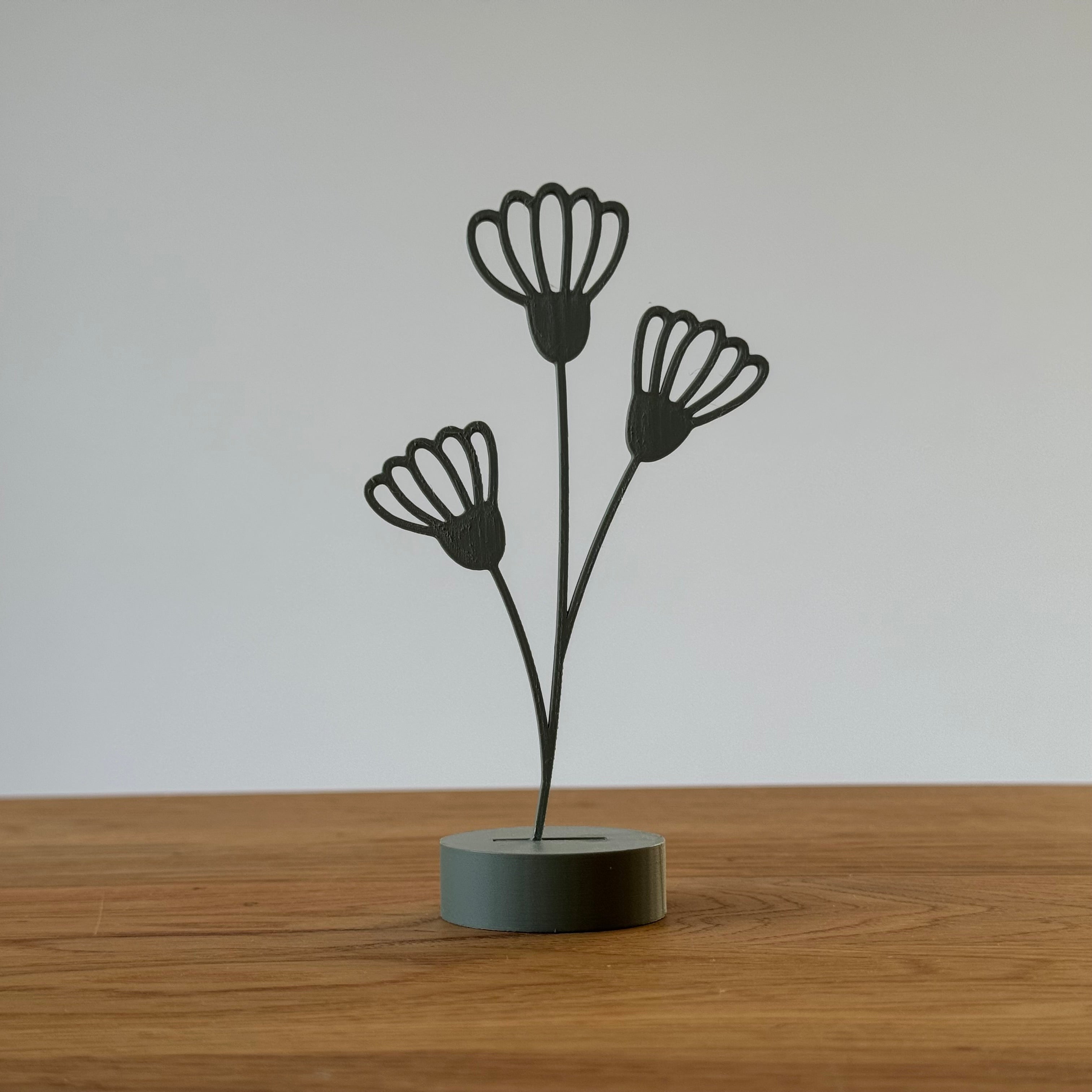 Minimalistische Wildblumen Line-Art