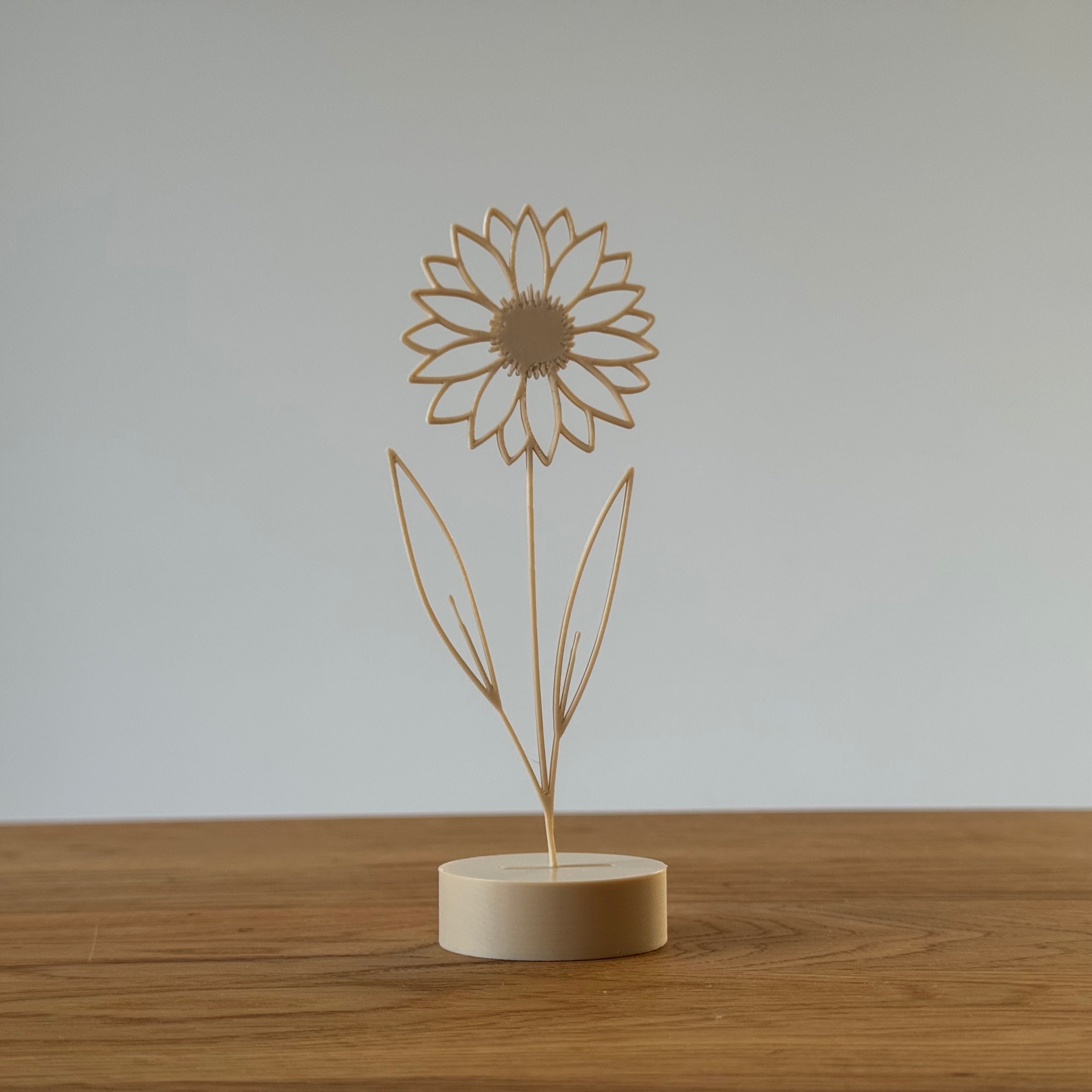 Minimalistische Wildblumen Line-Art