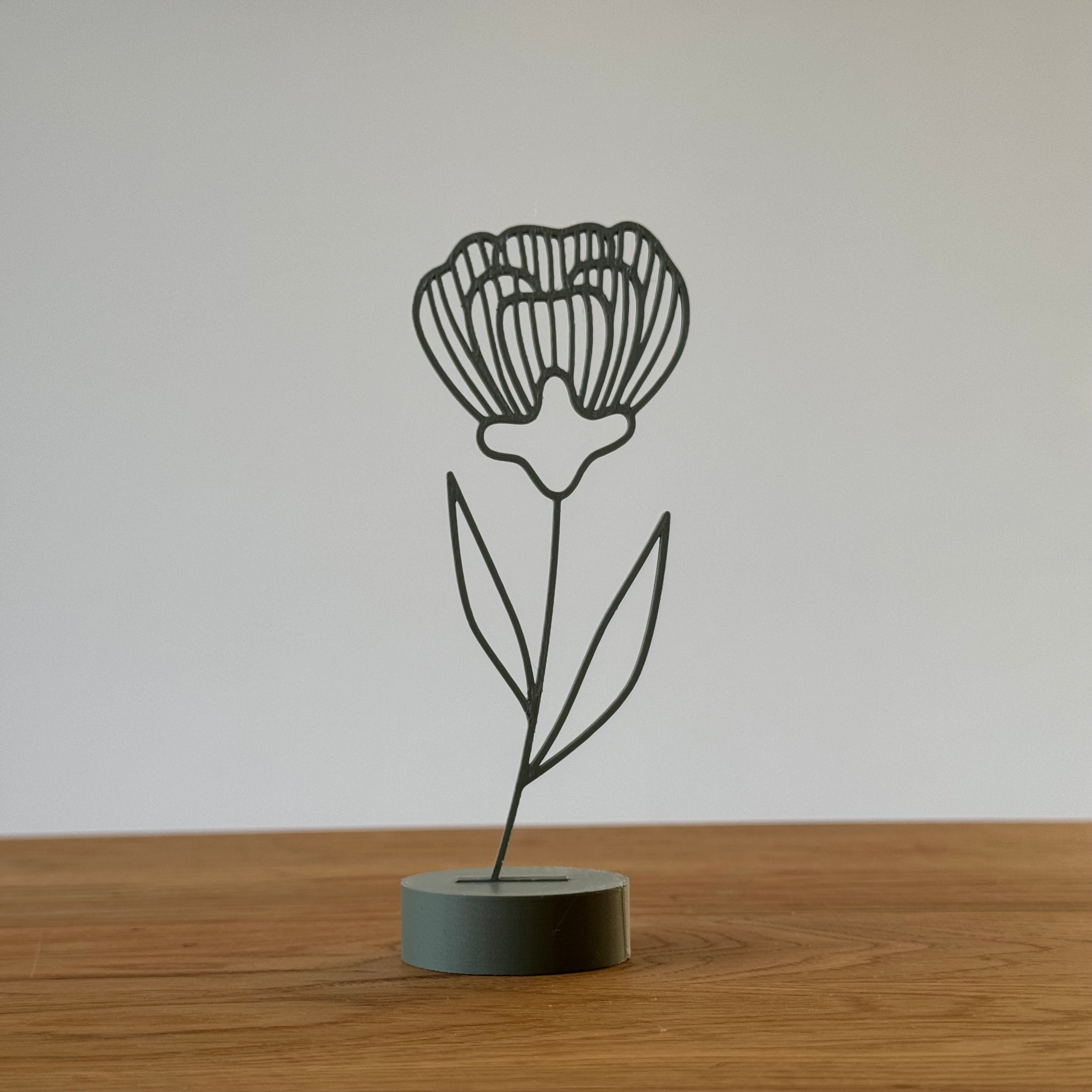 Minimalistische Wildblumen Line-Art