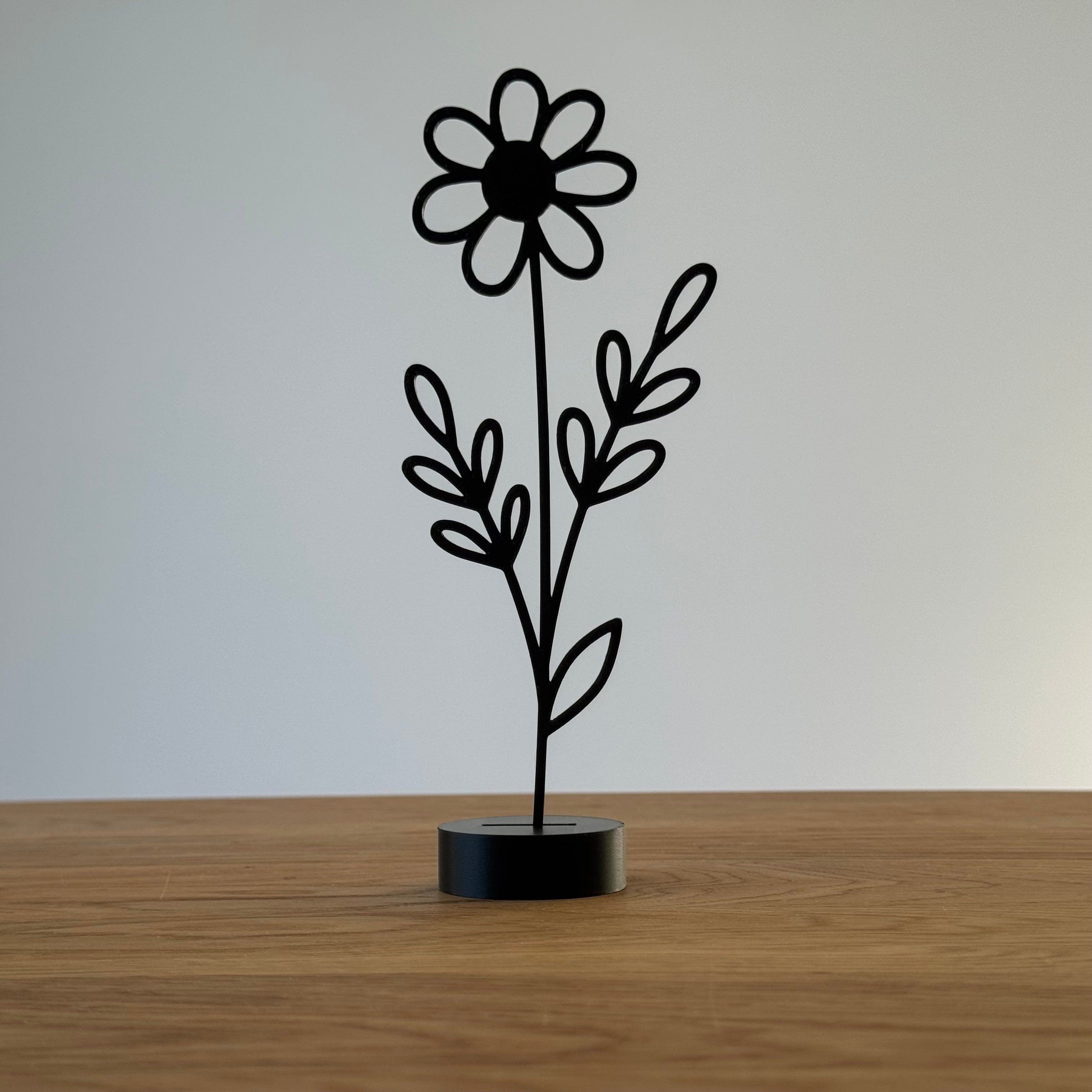 Minimalistische Wildblumen Line-Art