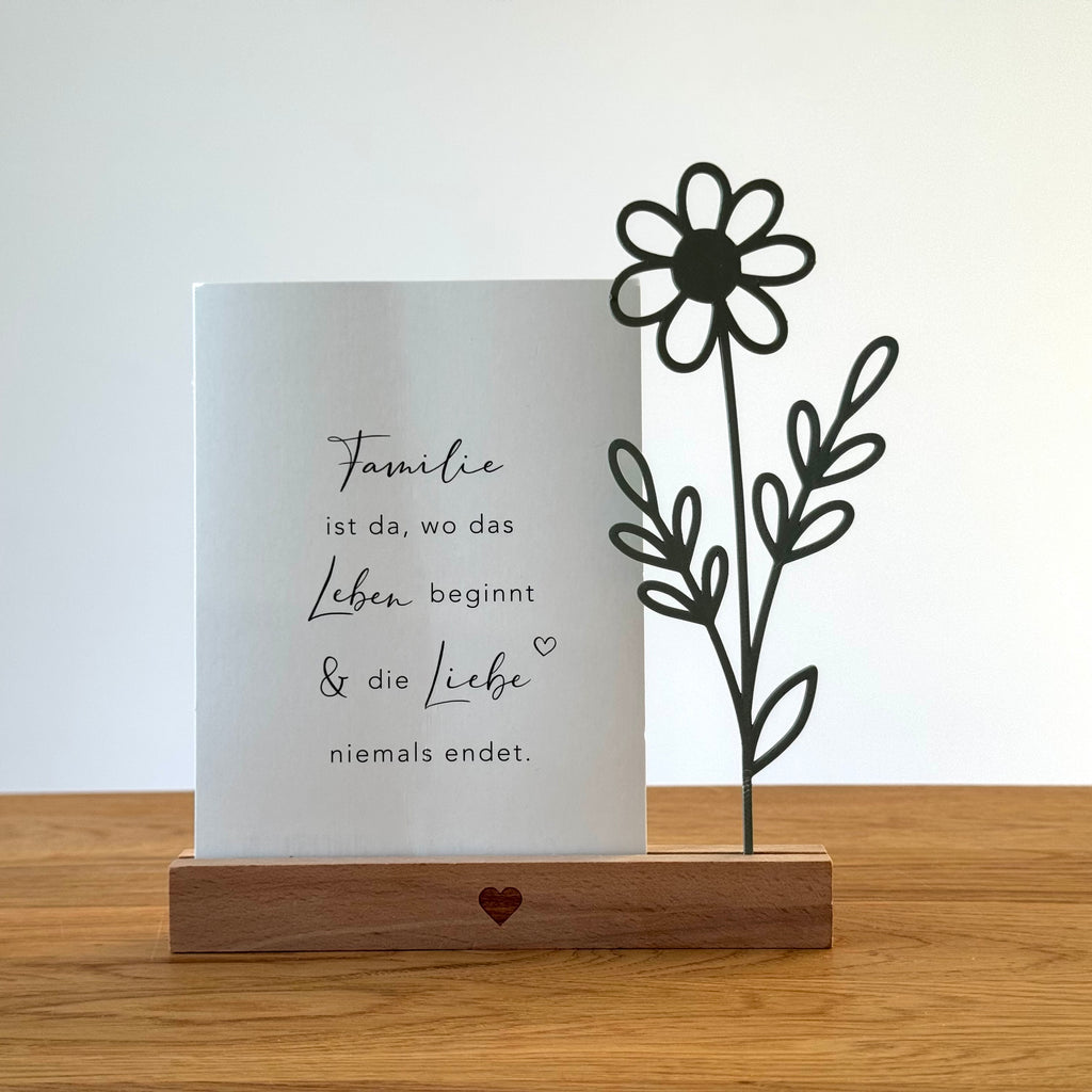 Minimalistische Wildblumen Line-Art